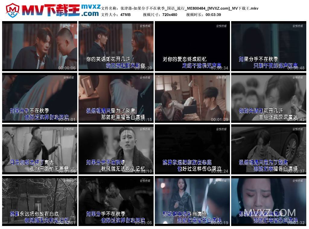 张津涤-如果分手不在秋季_国语_流行_ME800484